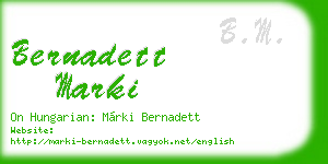 bernadett marki business card