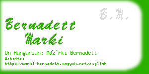 bernadett marki business card